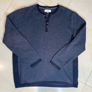 Hawker & Rye Stitxh Fix Cotton Cashmere Blend Sweater black Grey XL